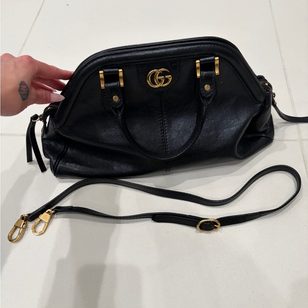 Gucci Black Leather Handbag